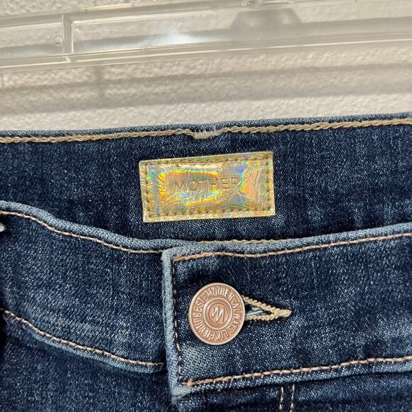 Mother Jeans Cha Cha Fray Girl Crush Crop Flare Raw Hem Designer Denim Sz 29 - Picture 3 of 15